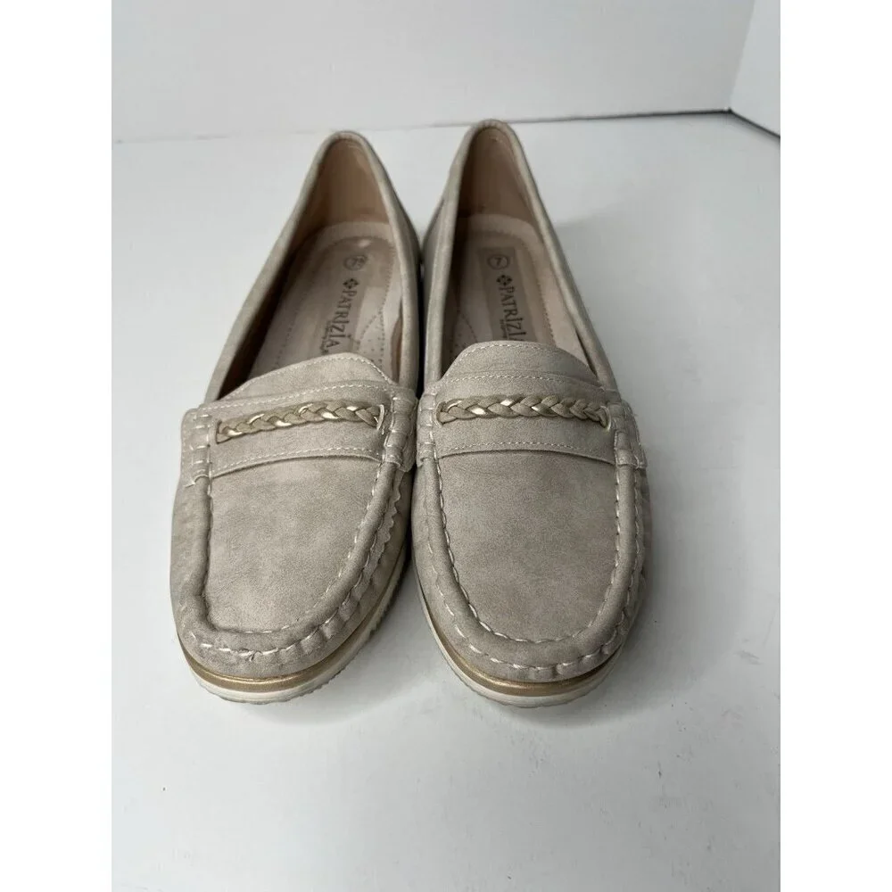 New Women Patrizia Spring Step Slip On Loafer Shoes Sz 7 Gray Moccasin Neutral